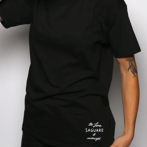 THE ORIGINAL LONE SAGUARO UNISEX BLACK T-SHIRT - Picture 3 of 7